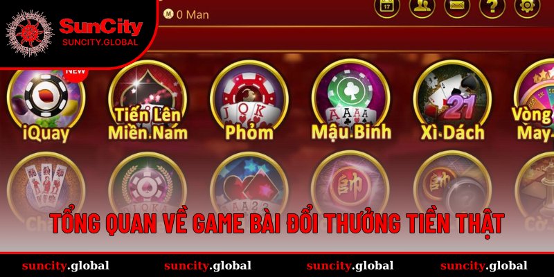 Tổng hợp các thể loại game bài đổi thưởng tiền thật